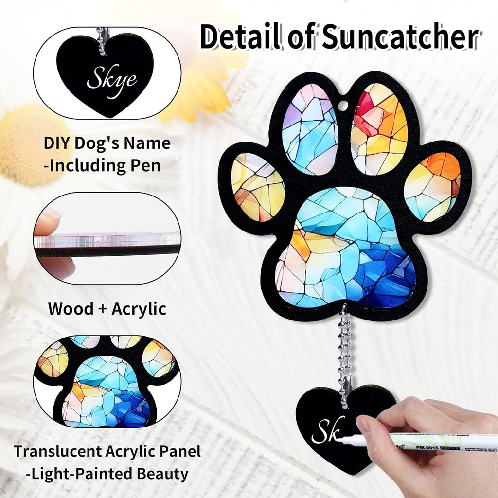 Dog Memorial Wind Chime for Loss of Pet Sympathy Bereavement Gift (Paw)