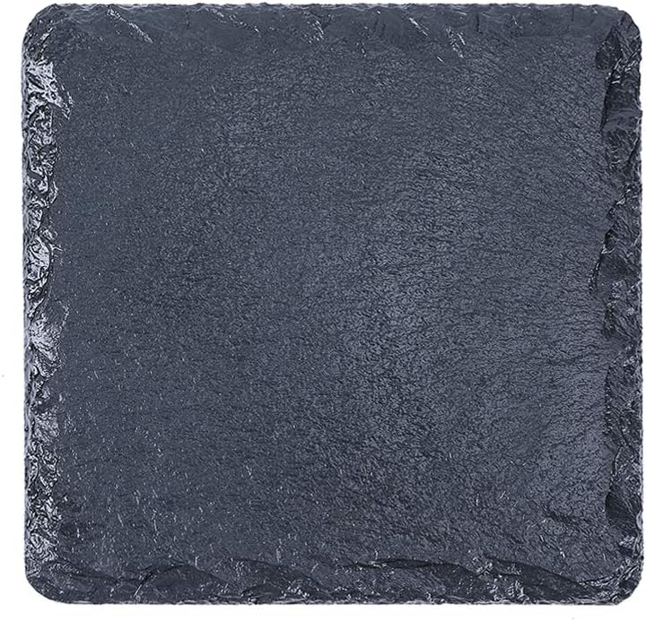 Slate Reptile Basking Platform Tortoise Feeding Dish Natural Rock Reptile Bowl Landscape Habitat Decor for Turtle 10 * 12