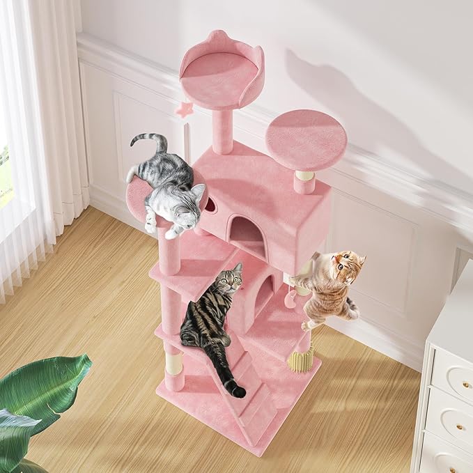 MoNiBloom 60 Inch Cat Tree Tower - Image 8
