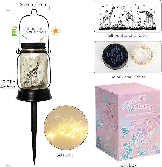 kyoryuger Giraffe Gifts for Women/Men Giraffe Lovers Solar Lantern Mom Birthday - Image 7