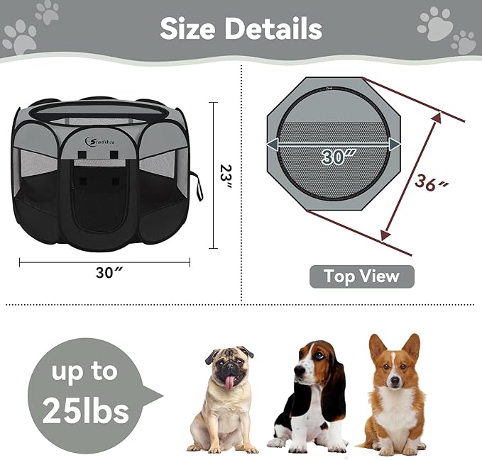 Dog Cat Playpen, Puppy Pet Playpen Indoor - Image 7