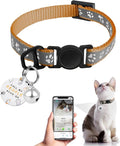 Cat Collar Breakaway with QR Code Name Tag, Reflective Kitten Collars with Bell by FURRIGO