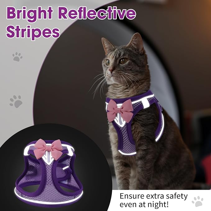 Cat Harness and Leash Set for Walking Escape Proof, Adjustable Kitten Harness - Image 5
