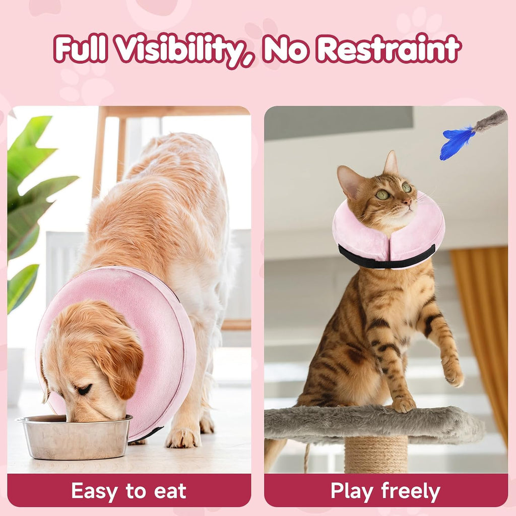 Grand Line Inflatable Dog Cone Collar, Soft Pet Recovery After Surgery (M)