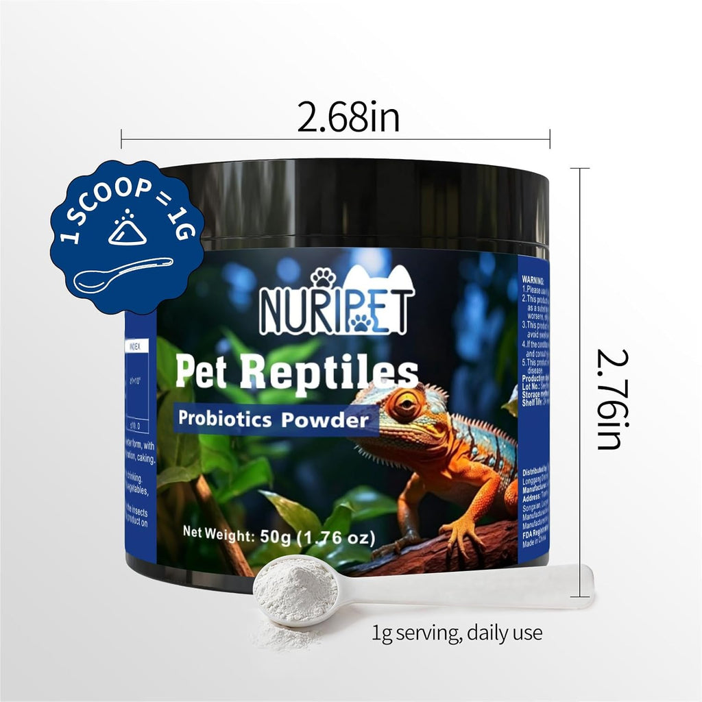 Reptile Probiotic 50g, Gut Support for Bearded Dragon & Tortoise