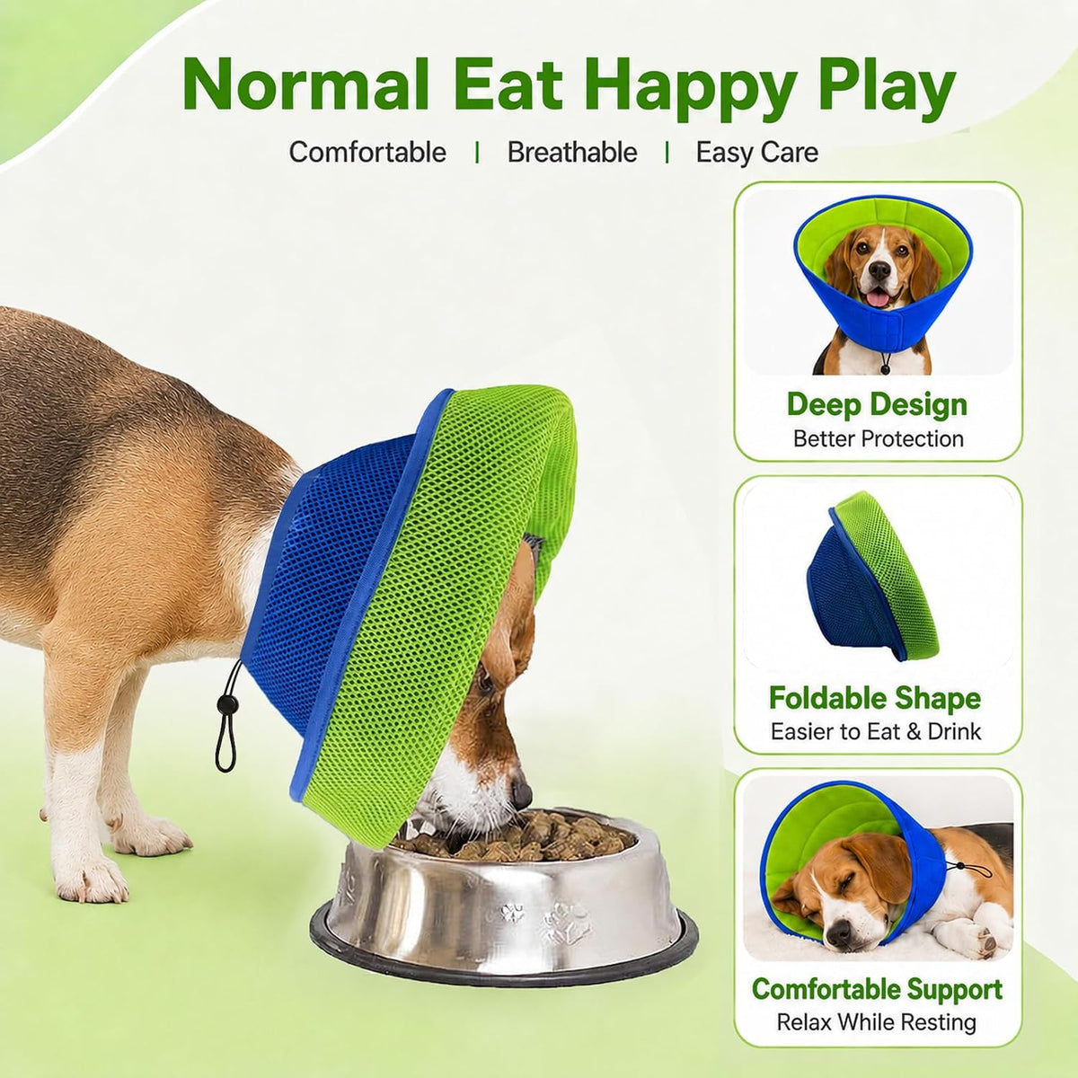 Soft Dog Cone Recovery Collars & Cones After Surgery for Large Dogs