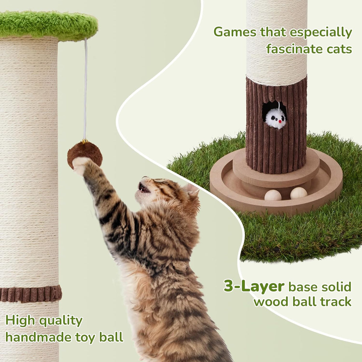 34" Tall Cat Scratching Posts,Heavy Duty and Thicker Cat Scratcher