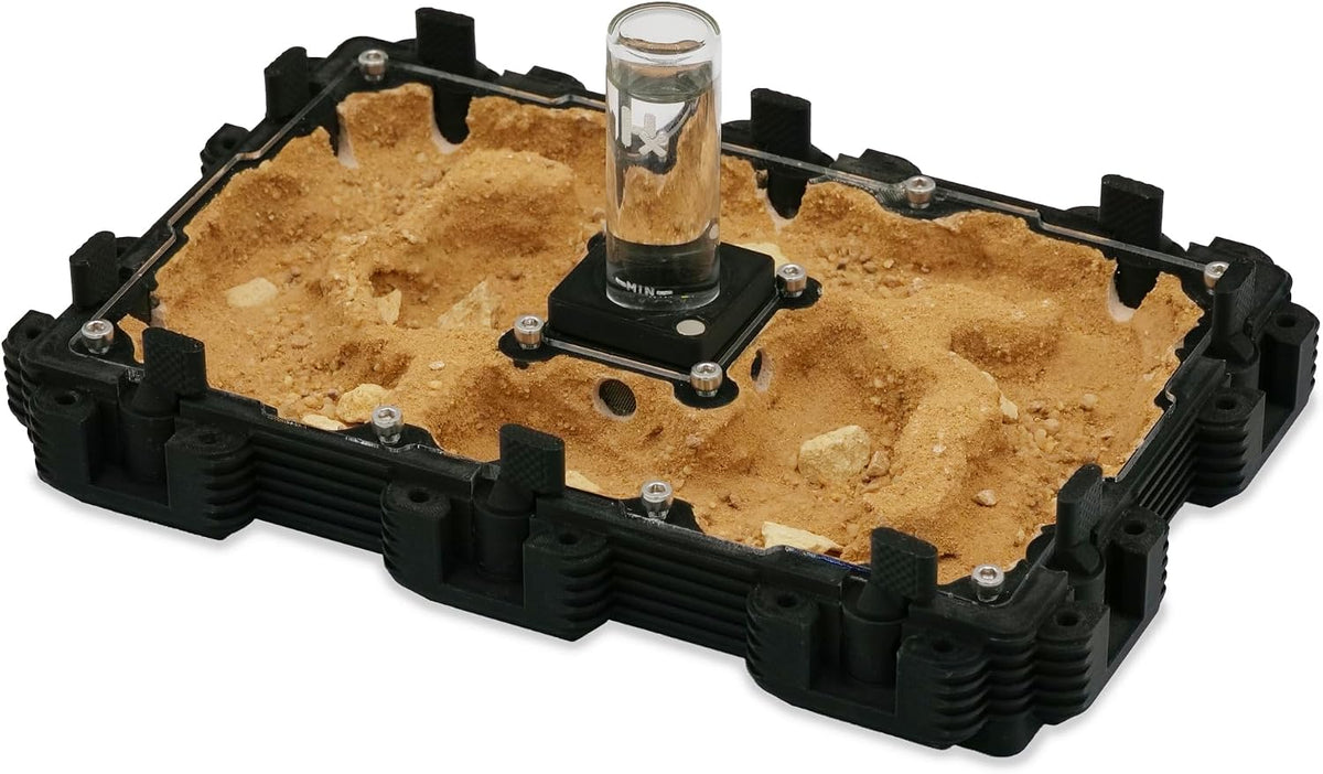 Ant Farm Natura Module 3:2 – Professional, Modular and Adaptable to Many Species – Adjustable Humidity System with 4 Outlets (Red)