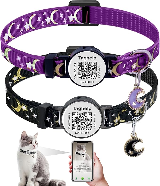 2PCS Breakaway Cat Collars by Taghelp