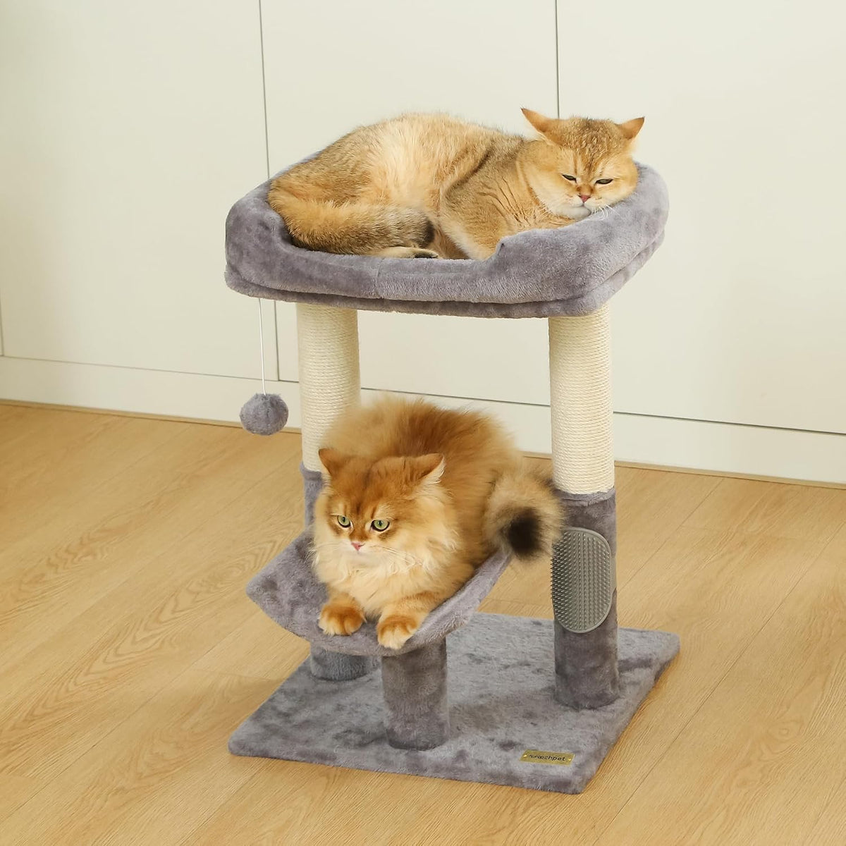 UWELLPETS 24" Tall Small Cat Tree Tower for Indoor Cats, Grey