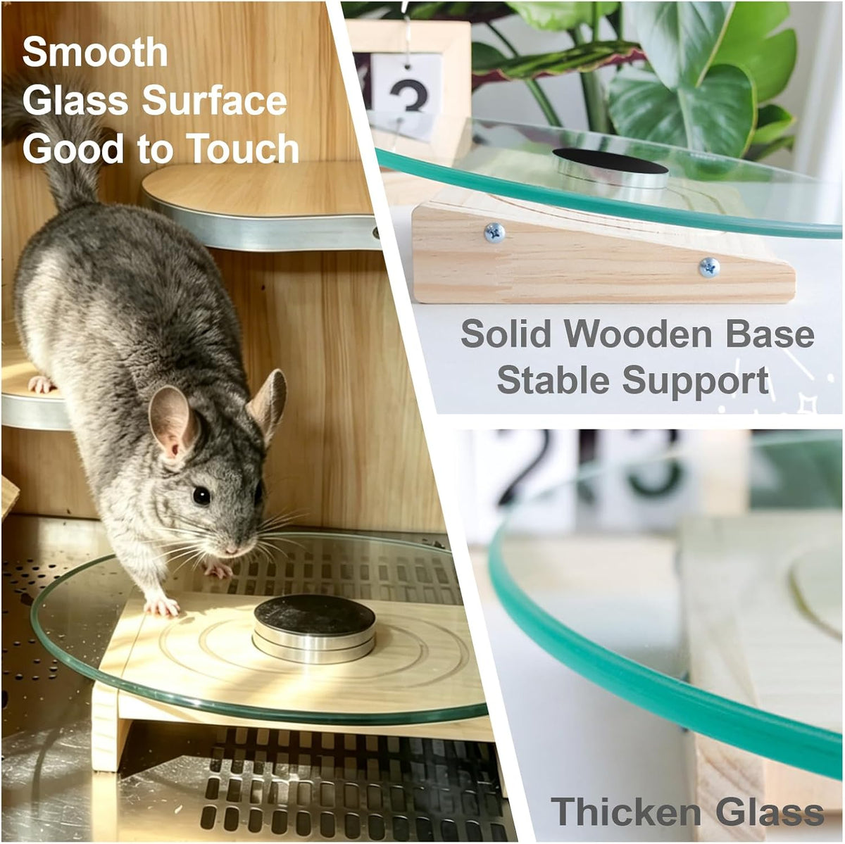 11" Silent Chinchilla Wheel Glass Chinchillas Exercise Wheel(11inch)