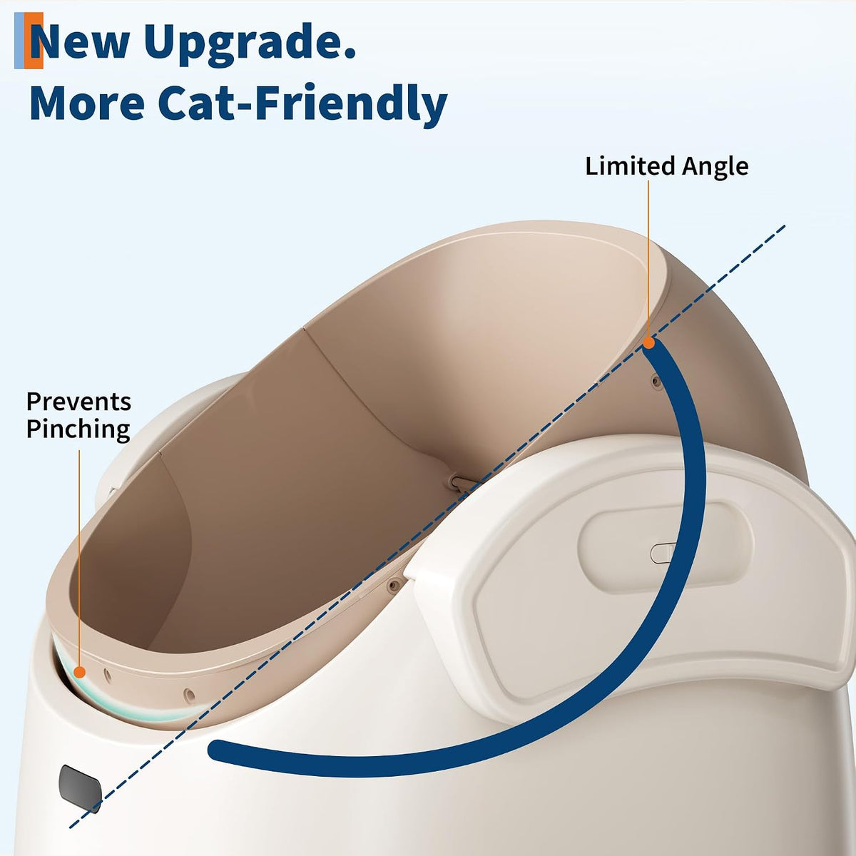 PioneerWorks Automatic Self Cleaning Cat Litter Box - Open Top Smart Cat Litter Box with App Control, 15-Layer Safety Sensors, Anti-Tracking, Extra Large Capacity Odor Control for Multi Cats