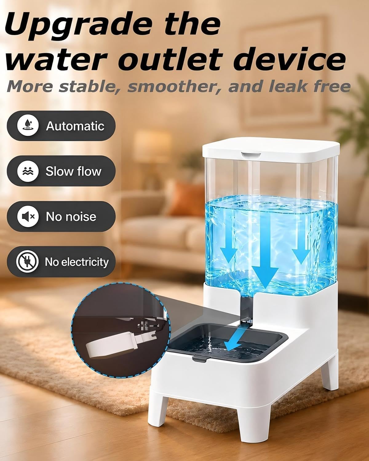 Automatic Pet Water Dispenser Bowl 4L for Cats and Small Dogs