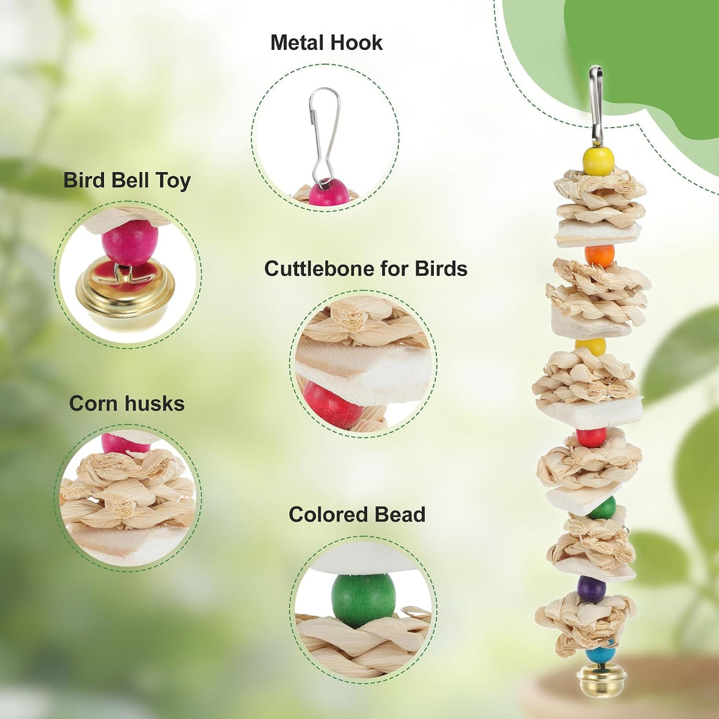 Bird Toys with Cuttlebone, Grinding Stone for Bird, 2 Pcs, B