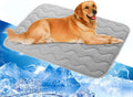 Extra Large Dog Cooling Mat,39.4''*27.6'' Washable Cooling Pet Pad, Q-MAX>0.45,XL Portable Kennel Puppy Bed for Summer,Non Slip Sleeping Blanket Pet Pads (Grey,100L x 70W cm)