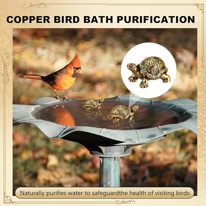 4 Pcs Mini Copper Bath Disk Ornaments Brass Bird Bath Purification Disks - Image 6