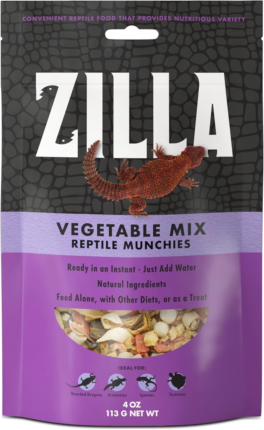 Zilla Reptile Munchies Vegetable Mix Reptile Food, 4 Oz.