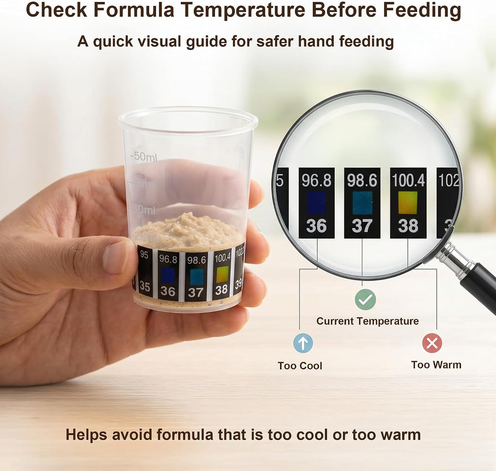Baby Bird Feeding Syringe with Temperature Strip, Cleaning Brush