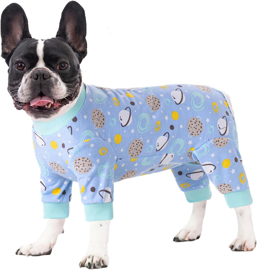 Dog Recovery Suit for Surgery - Soft Onesie, Cute Pajamas Bodysuit, Cone Alternative - Prevent Licking - Female/Male (Small, Bunny Strawberry)