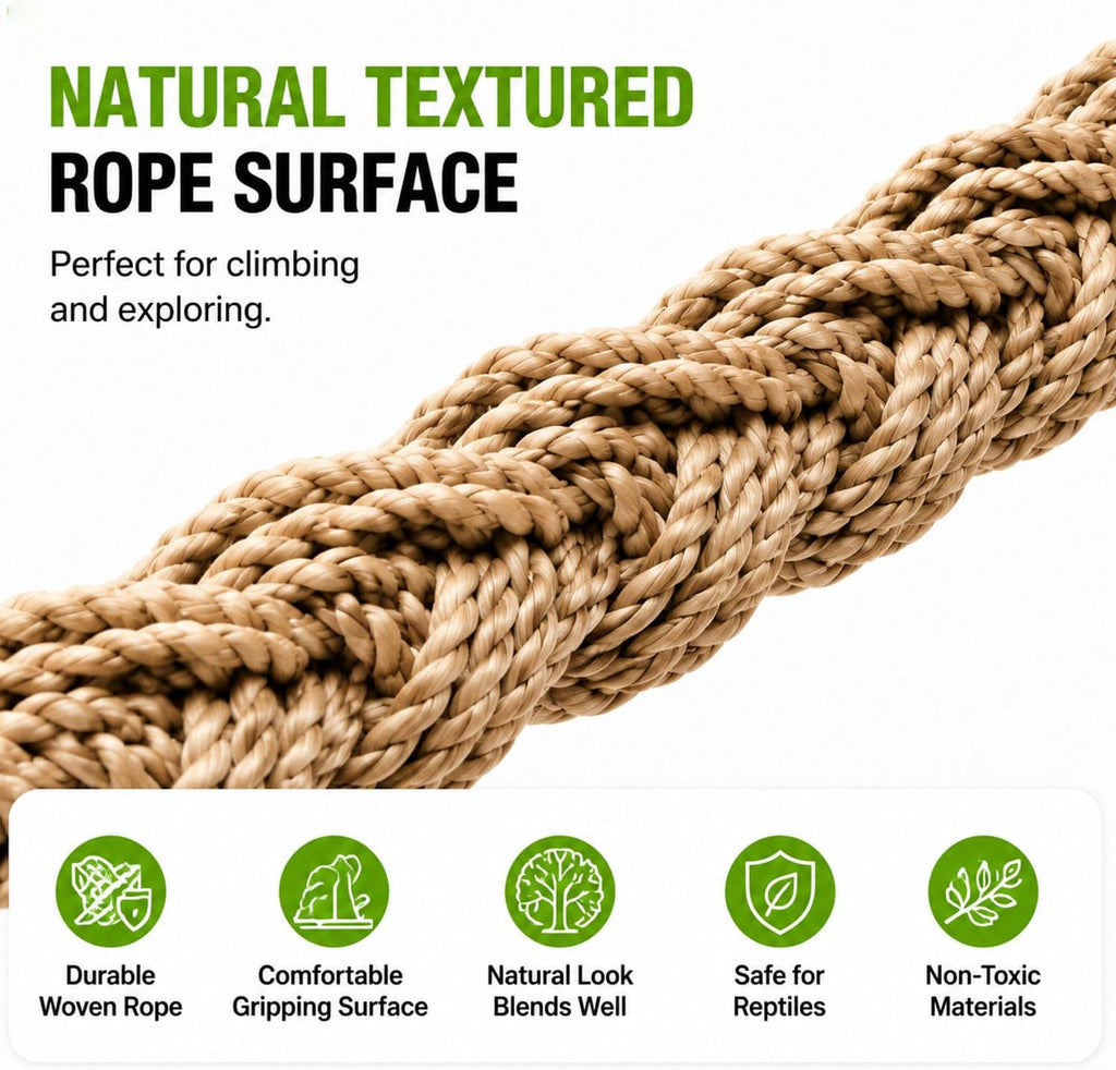 Ball Python Tank Accessories Snake Climbing Rope Reptile Enrichment Decor
