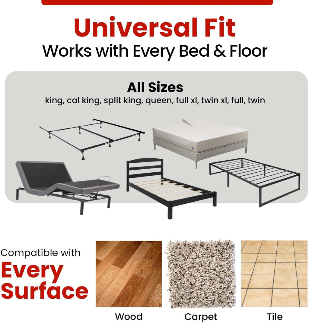 Hidden Under Bed Pet Blocker – Dog and Cat Barrier up to 17.5” Tall (Adjustable). Includes 3 Pcs to Cover Whole Bed, Cardboard Panels Hidden Underneath, Solid Matte Black