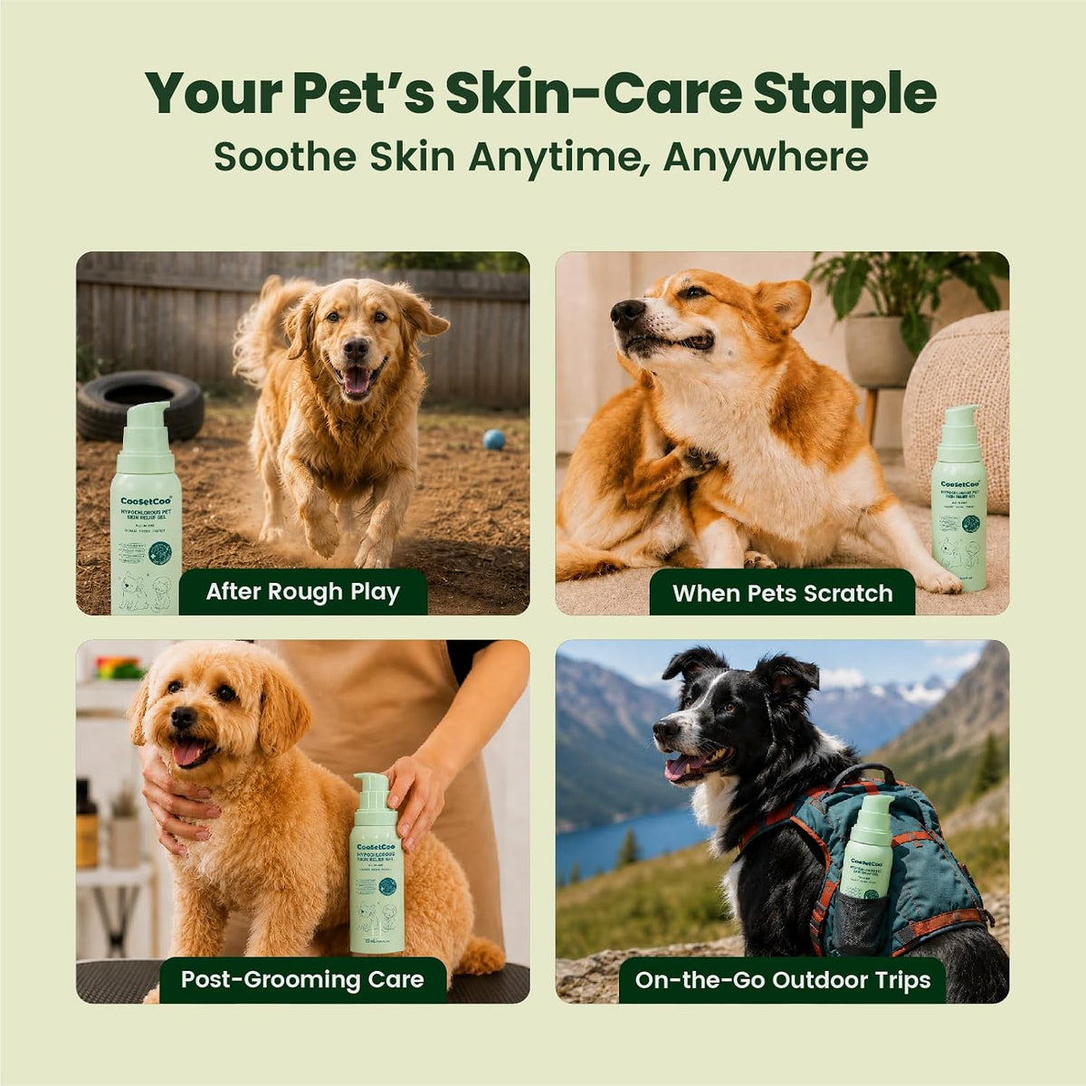 Dogs & Cat Skin Relief Gel for Hot Spot, Wound,Skin Discomfort