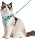rabbitgoo Cat Harness and Leash,Green&Pink, M