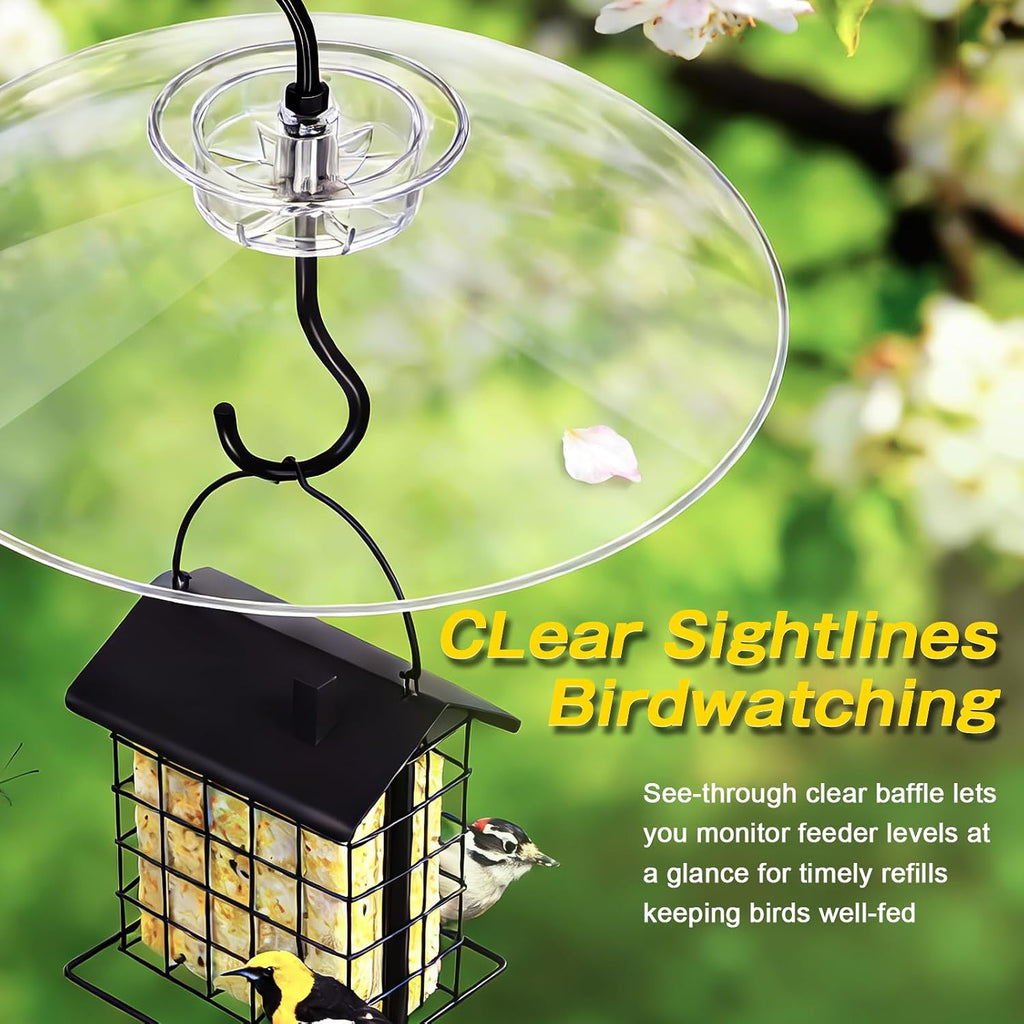 Gtongoko Bird Feeder Cover Dome 12" Clear Bird Feeder Rain Guard 2 Pack