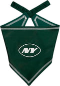Pets First NFL New York Jets TIE Bandana, Size Small/Medium. Dog Bandana Scarf by PETSFIRST