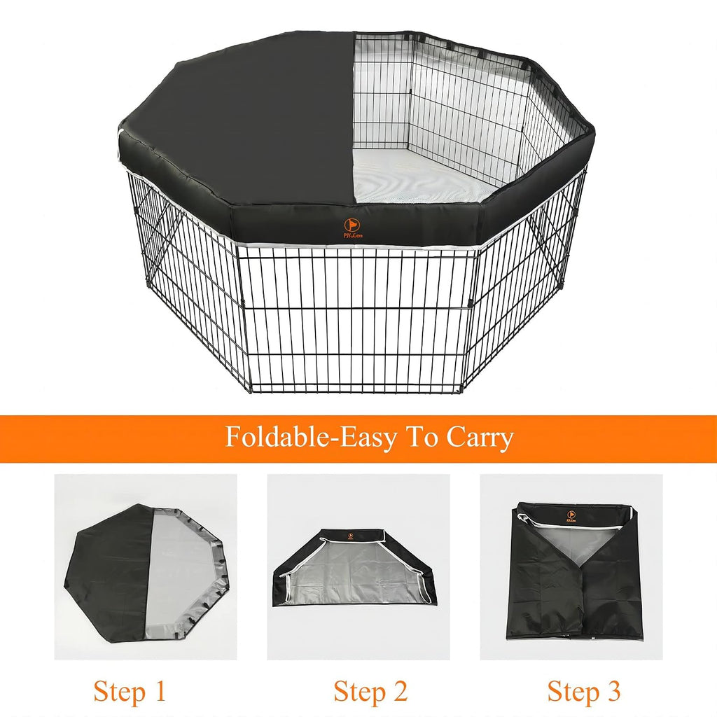 PJYuCien Playpen Top Cover for 24'' Width 8 Panel Pen, Black