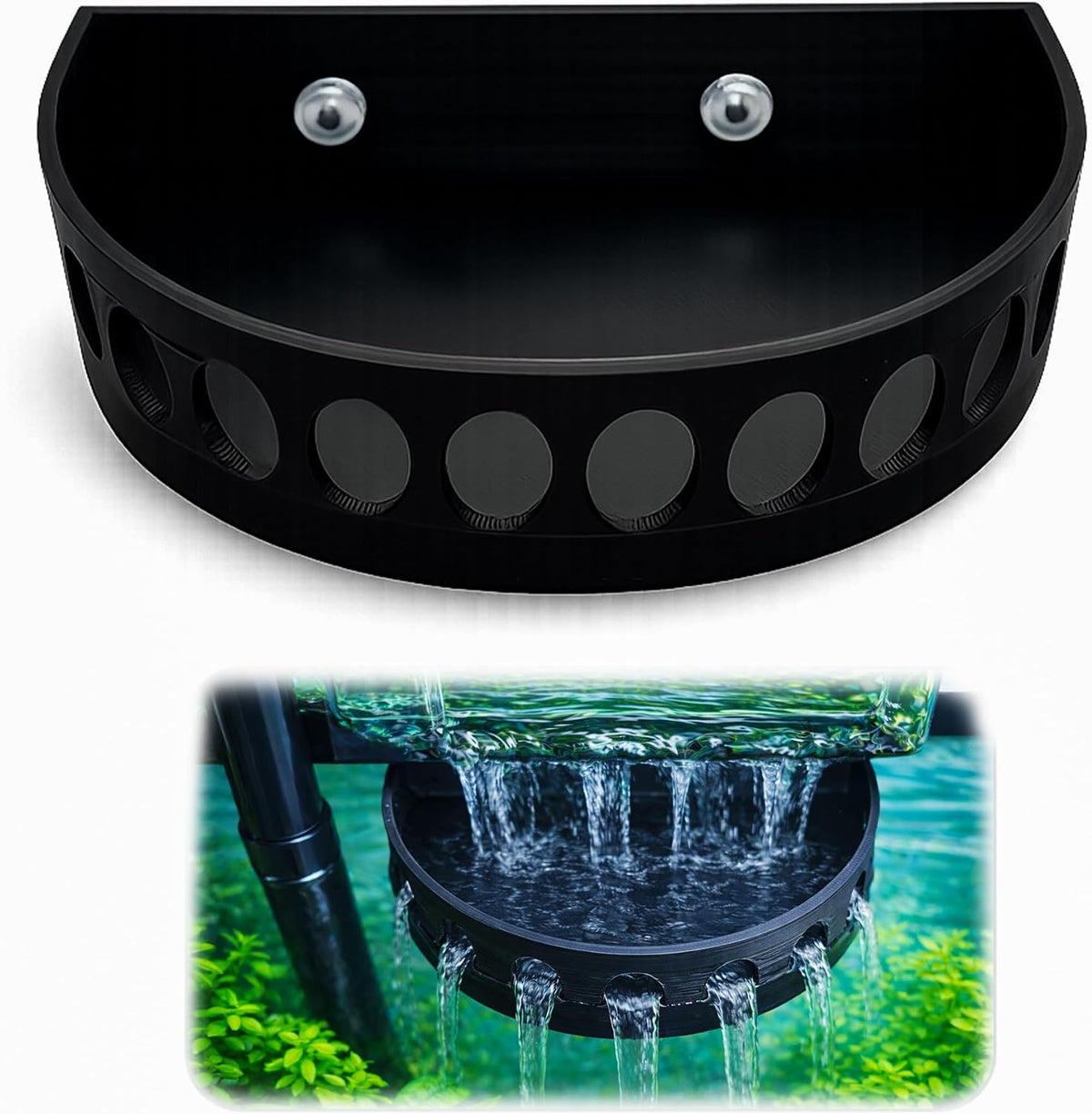 Aquarium Filter Baffle, Universal HOB Filter Compatible, Slow Flow Design for Betta Fish and Shrimp Tanks, 2 Suction Cups for Easy to Install Aquarium (Small)