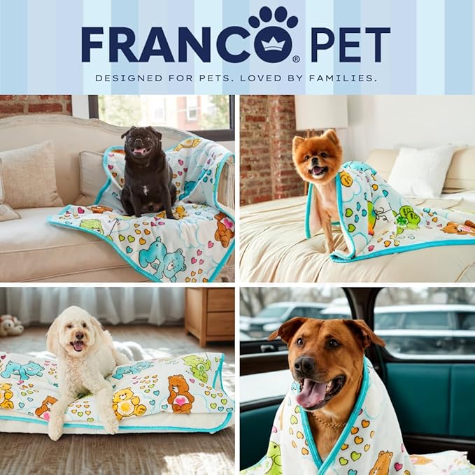 Franco Pet Care Bears Super Soft Cozy Waterproof Sherpa-Backed Blanket Throw - Image 7