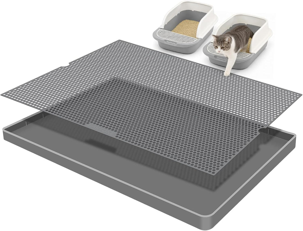 Silicone Cat Litter Mat with Splash Guard Large Cat Litter Box Enclosure