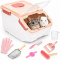Chinchilla Dust Bath Container Kit, Extra Large Plastic Bath House