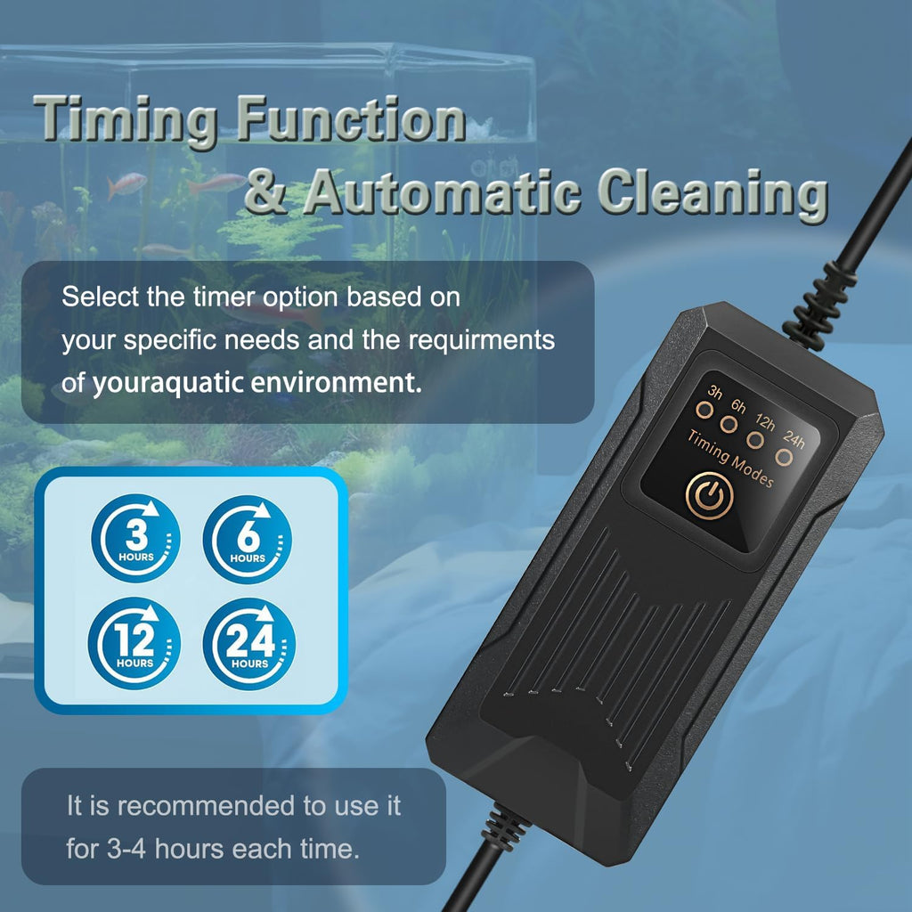 5W Timer UV Aquarium Clean Light Algae Removal Fish Tank LED Light Green Clean Waterproof for Pond Tank