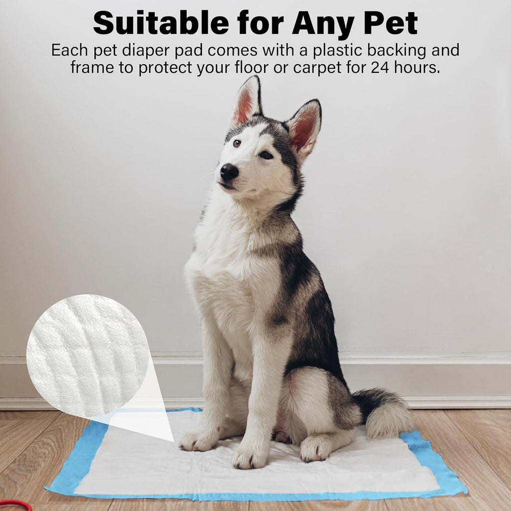 Disposable Pads for Changing Diapers with Super Absorbent and Leak Proof, 17"x 24" 4-Layer Quick Dry Pet Pads for Dogs Pee Training,Soft for Newborn Baby and Incontinence Adults -Blue(50P)