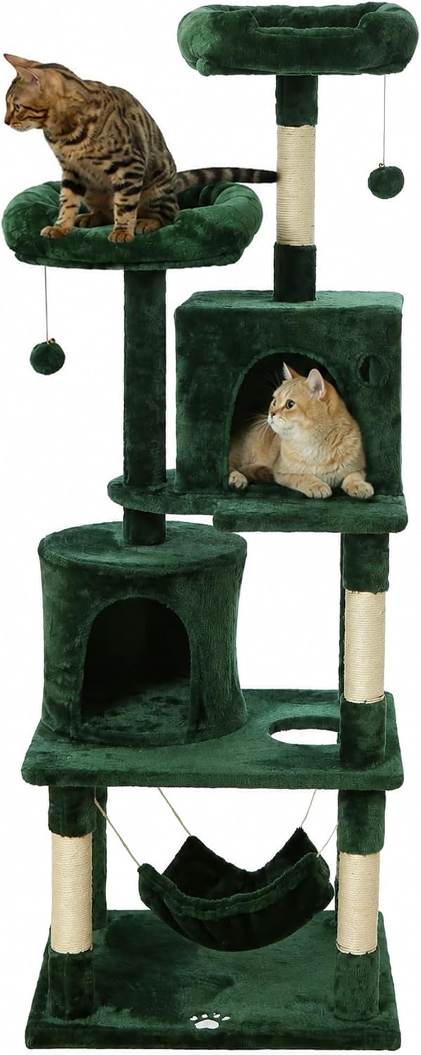 A&E Cage Co Carousel Climber Cat Tree with Ball Track, 10"x10"x14"
