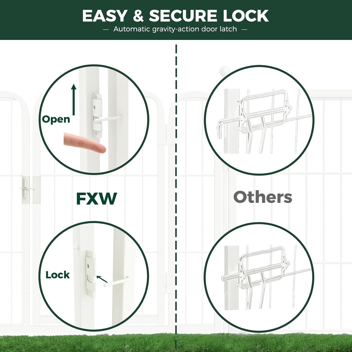 FXW Rollick Dog Playpen, Indoor, Yard & RV Camping, 24" H, 8 Panels