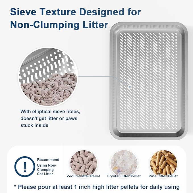 23.6''x16''x12'' Enclosed Stainless Steel Litter Box - Image 4