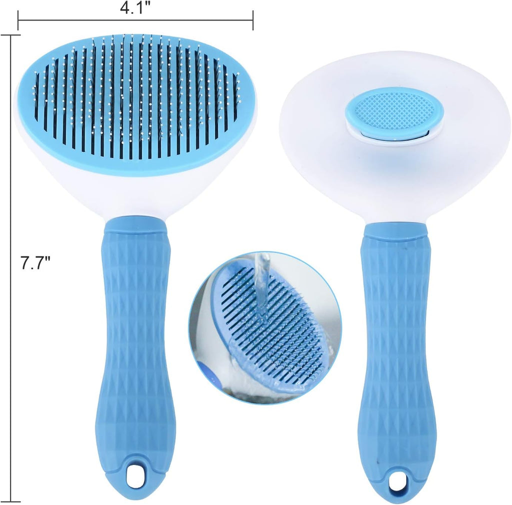 Cat Door for Interior Exterior Doors and Cat Brush Dog Brush Bundle