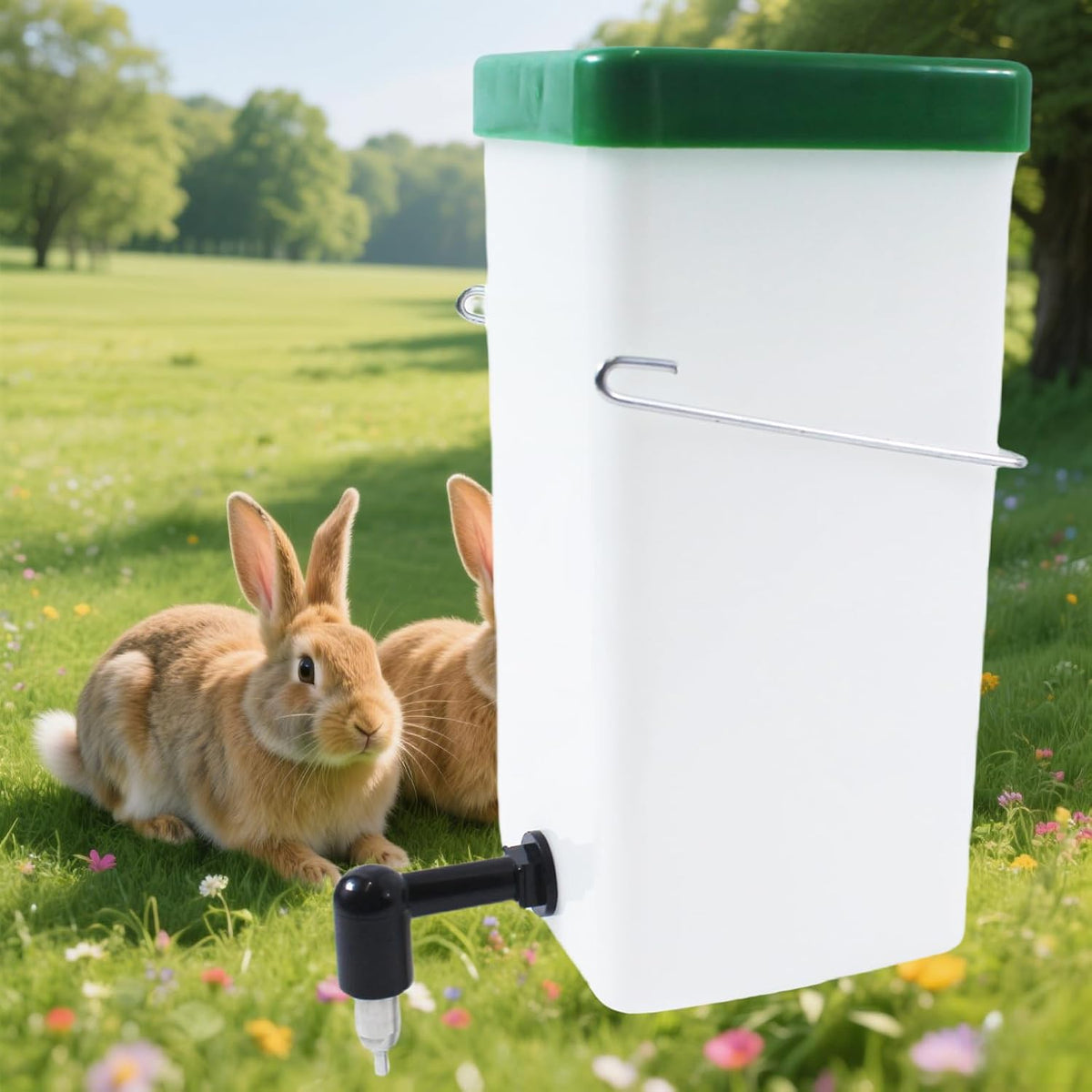 2Pack Rabbit Water Bottle for Cage, 32oz Small Animal Water Dispenser Water Bottle for Small Pet/Bunny/Ferret/Hamster/Guinea Pig/Rabbit/Chinchilla/Mouse/Rat/Gerbil (Clear, 2 Pack 32 Ounce)
