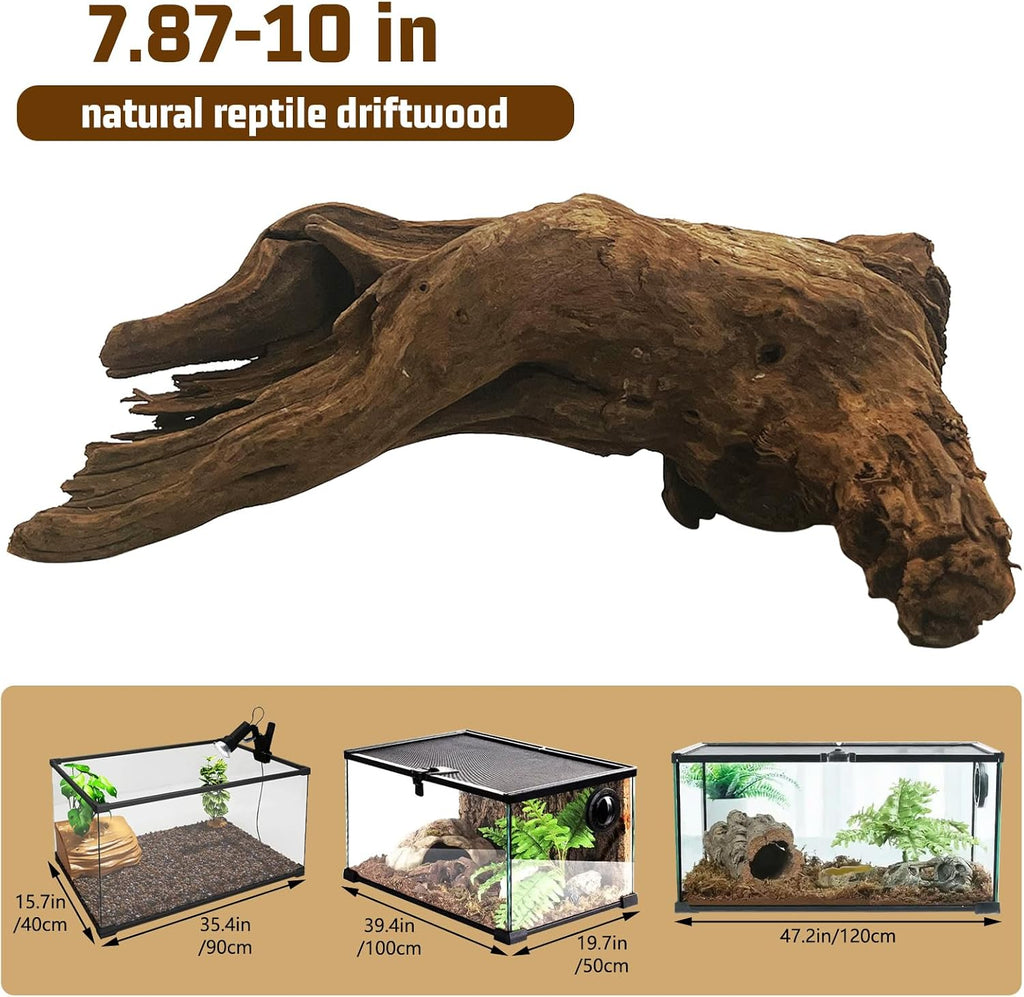 Hamiledyi Bearded Dragon Driftwood for Reptile, 10in Snake Climbing Branch