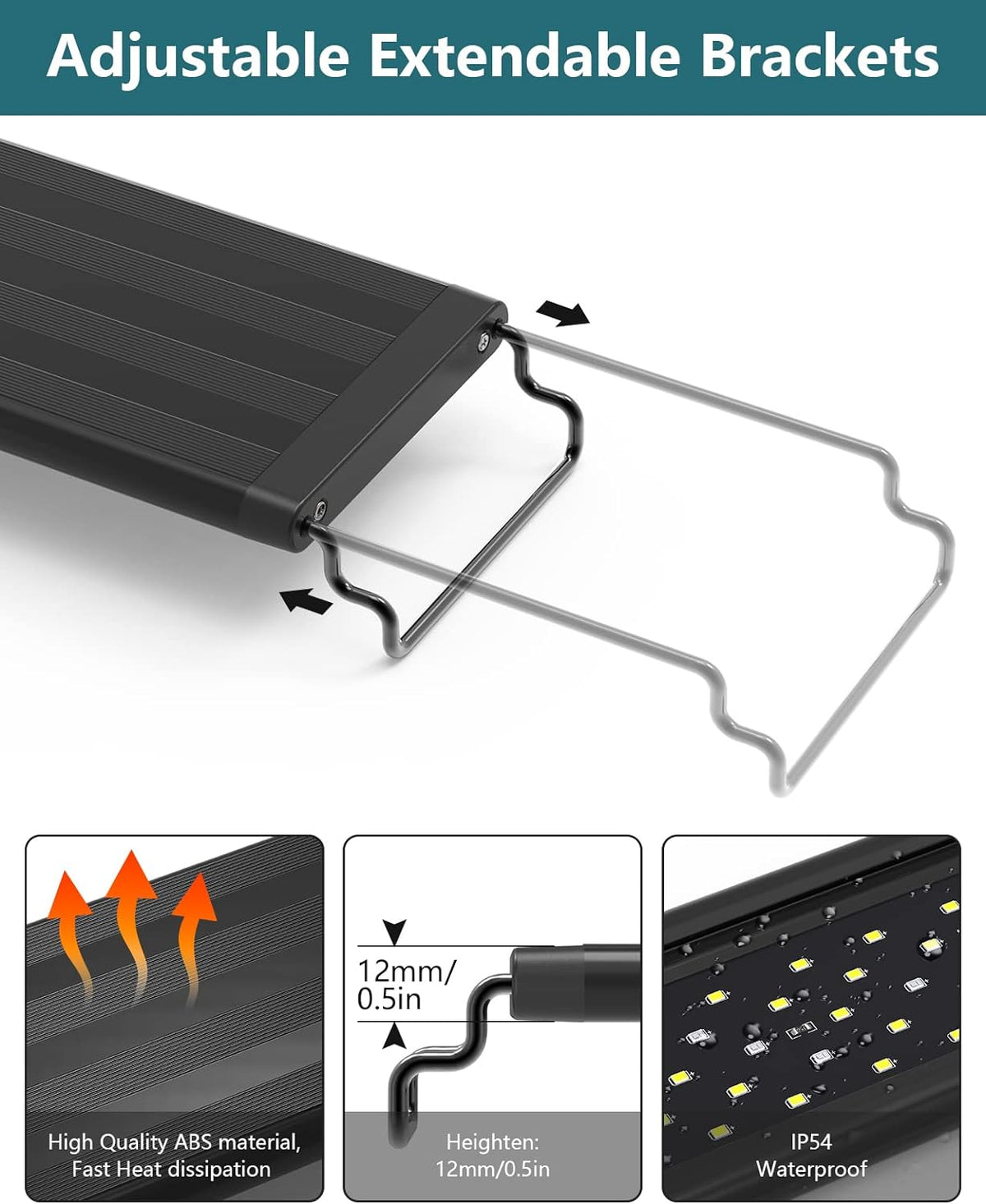 SEAOURA Led Aquarium Light for Plants-Full Spectrum Fish Tank Light 18-24''