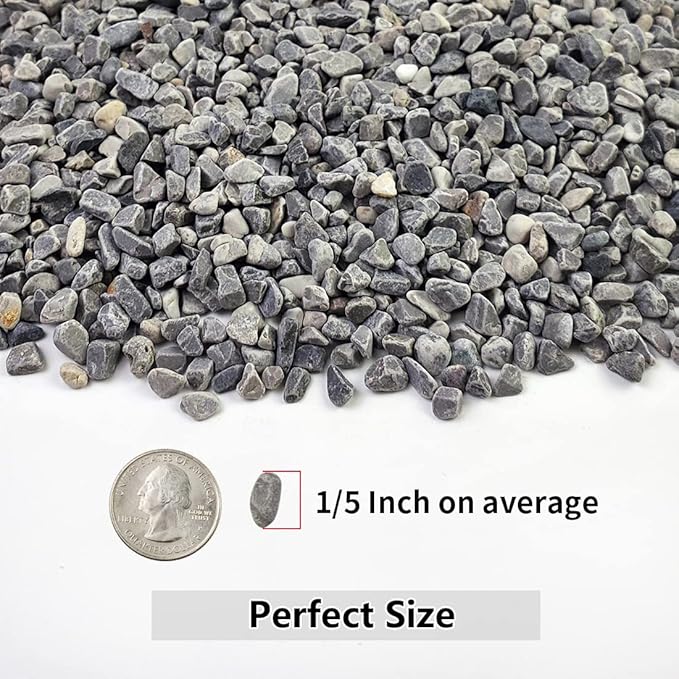 2LB Succulent and Cactus Gravel Pebbles, 1/5 Inch Natural Decorative Polished - Image 2
