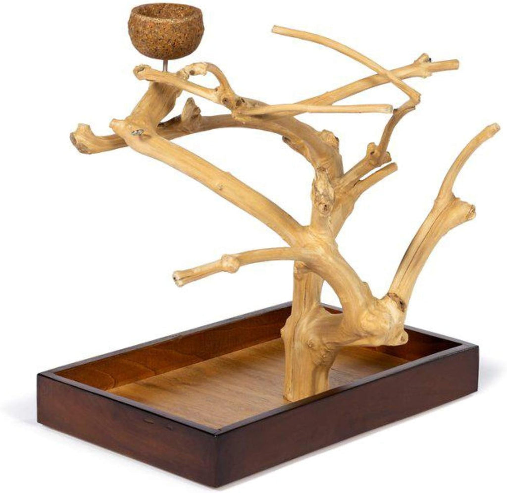 Prevue Pet Products Coffeawood Java Tree Minis Small Table Top Playstand 22633 15.8" L x 10.6" W x 18.0" H