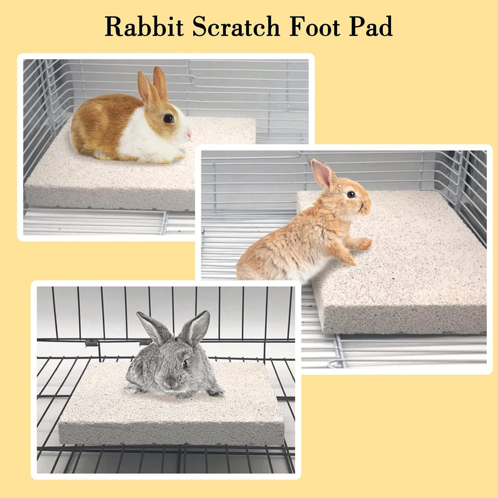 BNOSDM Rabbit Grinding Claw Pads Bunny Scratch Foot Pad 2Pack Natural