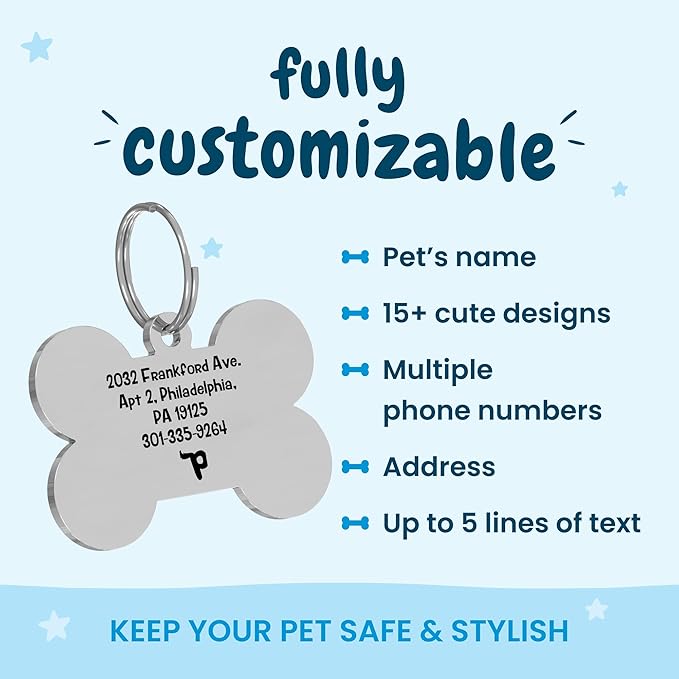 PawFurEver Custom Engraved Pet ID Tag – Personalized Dog Name Tag - Image 3