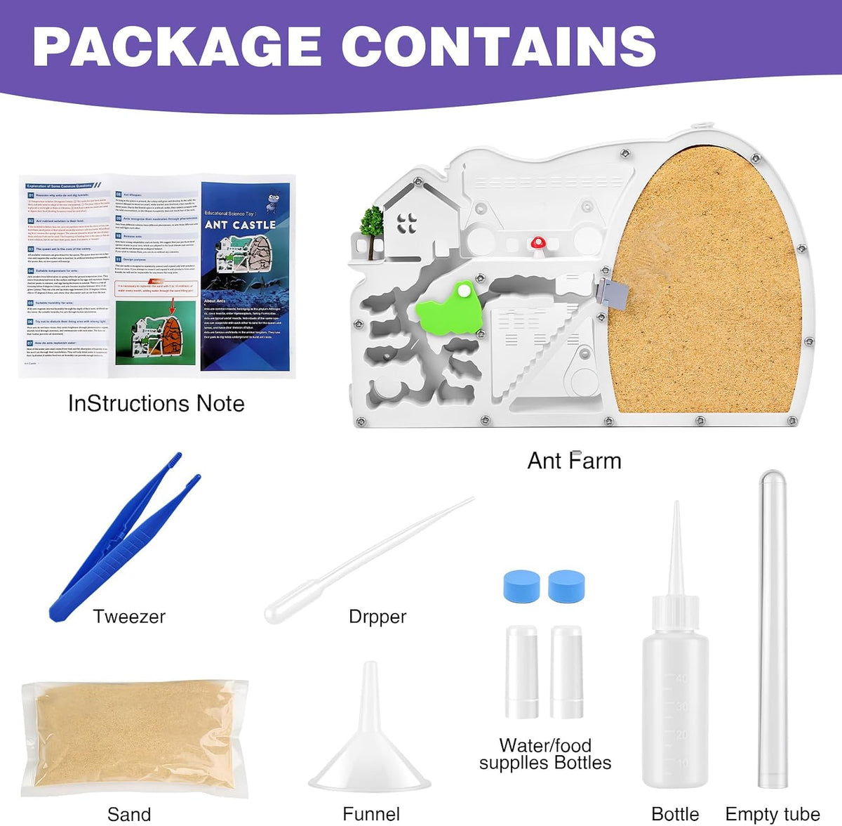 Ant Farm Castle Habitat, Ant Colony Observation Kit
