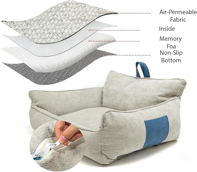 Orthopedic Dog Bed with Memory Foam, Washable Plush Pet Bed - Image 3