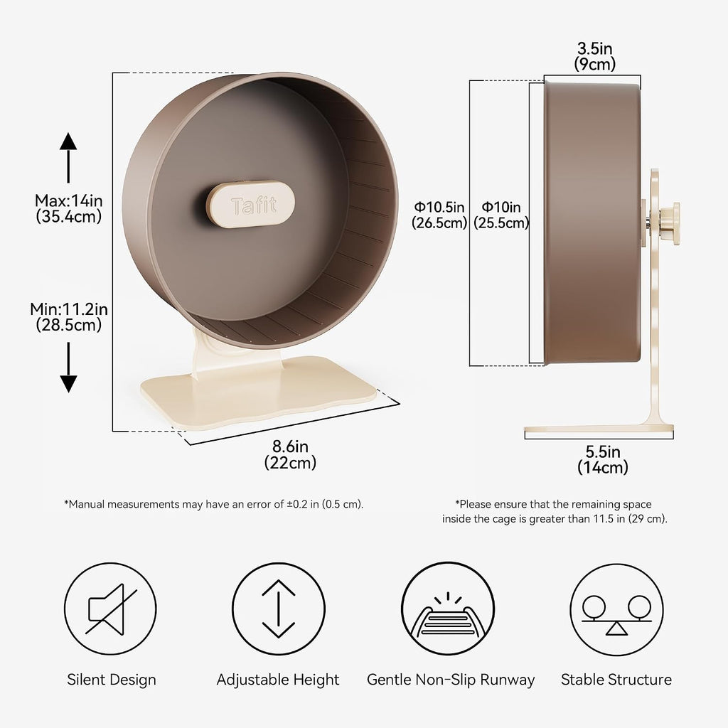 Super‑Silent Hamster Exercise Wheel – 10.2‑inch Quiet Running Spinner